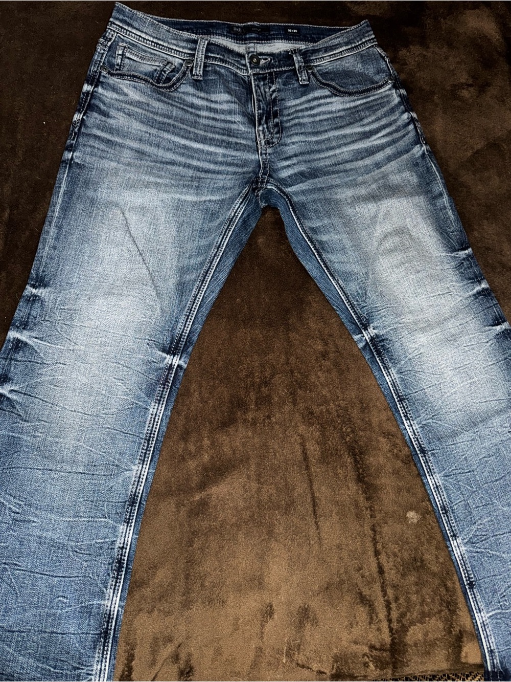 BKE Men’s Carter Light Blue Washed Bootcut Jeans